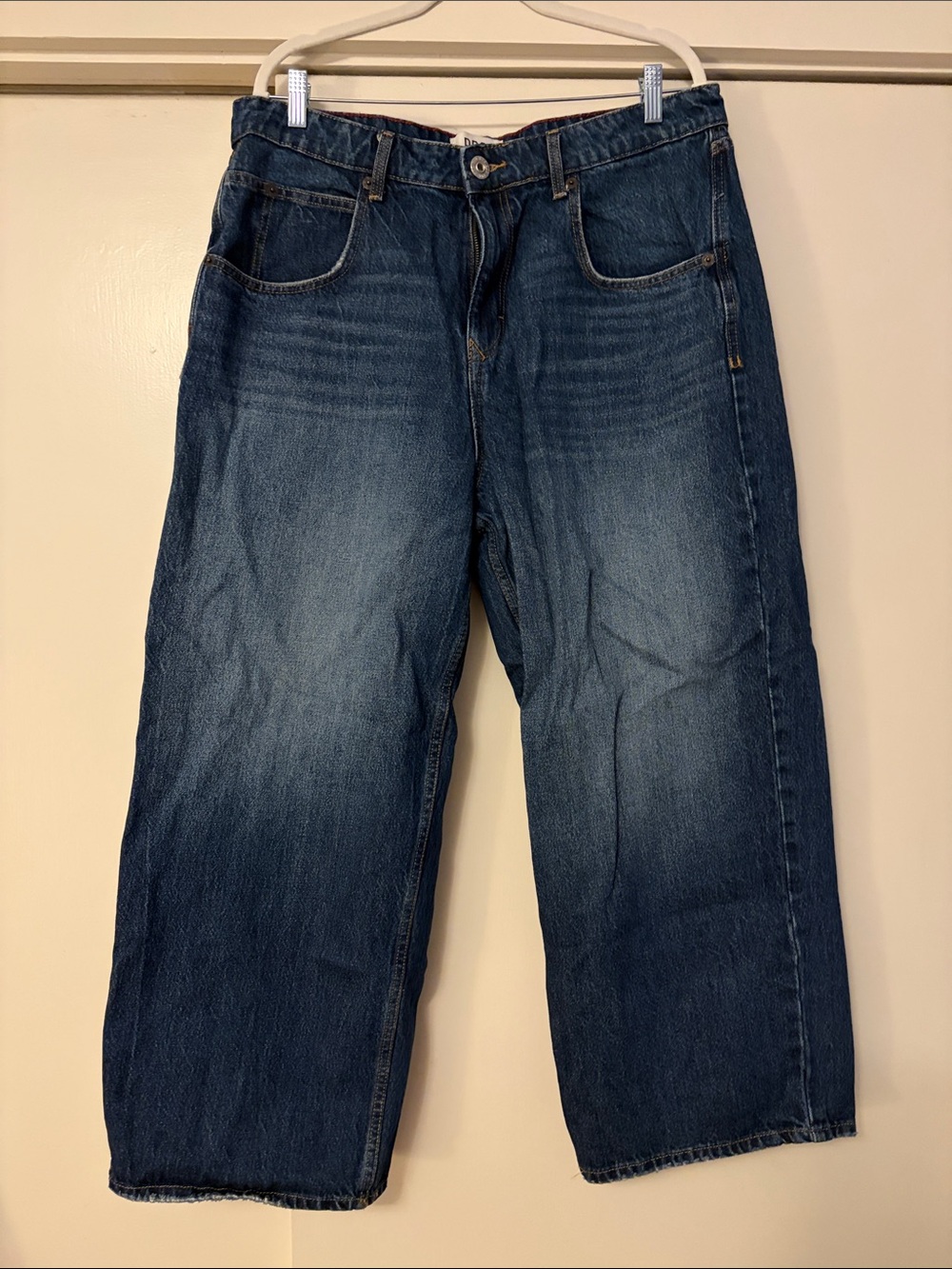 BDG Wide-Leg Indigo Blue Jeans, 34W